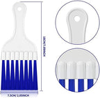 4 Packs Air Conditioner Condenser Cleaning Brush Refrigerator Coil Brush HVAC Coil Cleaner Brush Small Plastic Whisk Brush (Blue)
