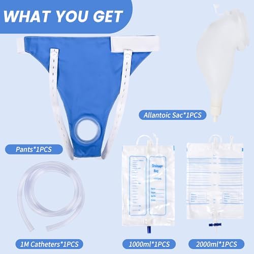 2026 Upgraded Urine Collection Bag, Reusable Condom Catheters with 1000ml & 2000ml Bags, Portable & Comfortable Wearable Urinary Drainage System (Young Men's Version)