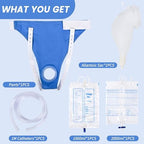 2026 Upgraded Urine Collection Bag, Reusable Condom Catheters with 1000ml & 2000ml Bags, Portable & Comfortable Wearable Urinary Drainage System (Young Men's Version)