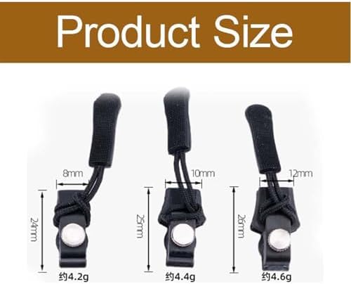 Universal Zipper Repairer,9pcs，Black Fix Zip Puller,Mini Adjustable Restorer,Zip Slider Repair Instant Kit,Zipper Repair Replacement Head for Coats, Jacket, Luggage