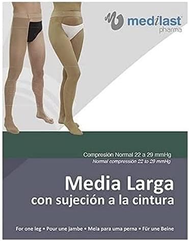 MEDIALAST Half Right, Up to Waist C. Normal M Pantyhose, Black, Women