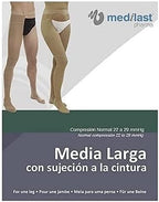 MEDIALAST Half Right, Up to Waist C. Normal M Pantyhose, Black, Women
