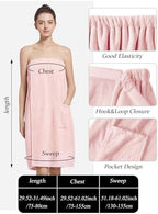 Women'S Soft Wrap Towel Full Length，Bath Robe After Shower Female Plush Long，Spa Bathrobes Lightweight With Pockets