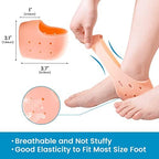 Heel Cups for Heel Pain, Sumiwish 6 PCS Thick Heel Support for Plantar Fasciitis, Silicone Heel Protector Pads, Heel Cushion for Bone Spur and Heel Spur Pain Relief, Cracked Heels