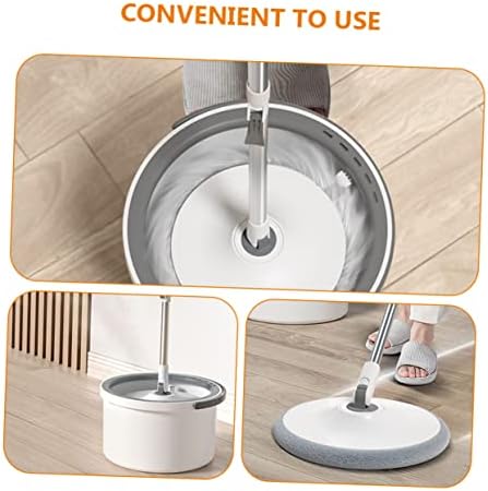FOMIYES Disc Mop Cleaning Hardwood Mop Rotating Clean Hardwood Household Wet Dry for Floor Cleaning Heavy Duty Absorbent Head Replacement Stainless Steel
