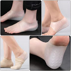 Beaupretty Invisible Height Increase Insole Silicone Shoe Lift Socks Heel Pads Cushions Elevator Insert for Men Women 3. 5CM High Heel Pads