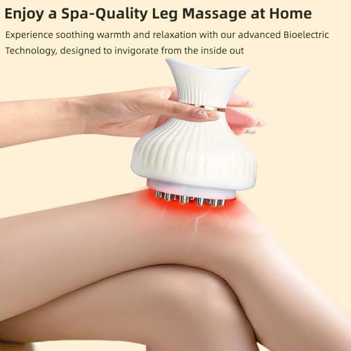 Intelligent 4-in-1 Leg Massager, Portable Rechargeable with Heated Vibration, 19 Levels Speed Adjustable, Compression Massage for Legs, Feet, Knees, Neck & Back