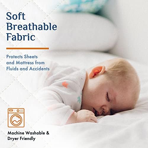 Washable Incontinence Bed Pad 36" x 72" – Soft, Absorbent & Waterproof Mattress Protector with Tuck-in Sides – Large King Size Reusable Pads for Kids, Adults, Seniors & Pets