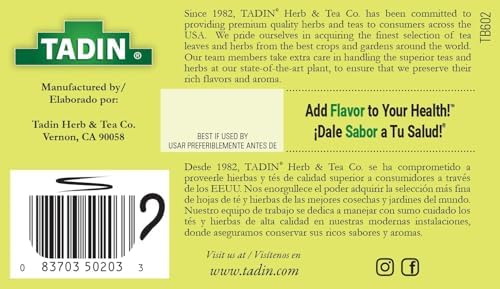 Tadin Guanabana Tea, Soursop Tea, Herbal Tea, Caffeine Free, Decaffeinated, 24 Tea Bags Per Box, Pack of 6