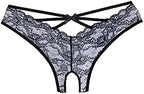 Allure Lingerie - Adore Crush Lace Open Panty Black O/S