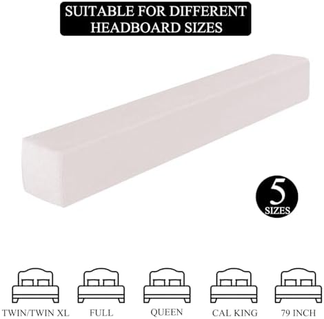 71x8x8 Inch Headboard Gap Filler with Foam Space Filler Between Bed and Wall Bolster Pillow Bed Gap Filler, Beige