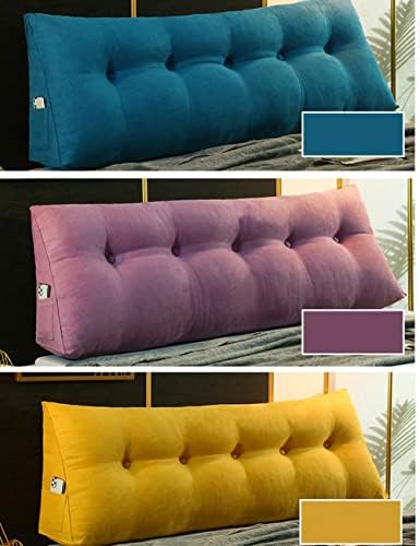 Reading Wedge Pillow Headboard Cushion Removable Triangle Waist Cushions, for Sofa Bed Office Chair Rest Pad, Microfiber Reading Pillows,G,60x50x20cm