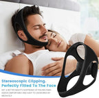 Snoring Chin Strap Comfortable Universal Snoring Devices Adjustable Effective Stop Snoring Sleep Snore Reducing Aid for Women and Men (Black)