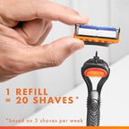Gillette Fusion5 Mens Razor Blade Refills, 8 Count, Lubrastrip for a More Comfortable Shave