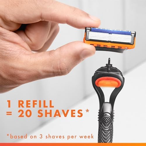 Gillette Fusion5 Mens Razor Blade Refills, 8 Count, Lubrastrip for a More Comfortable Shave