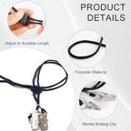 3pcs Black Adjustable Napkin Holders Lanyard Neck Strap Chain Clip Adjustable Napkin Bib Towel Clips For Elderly Adult Baby