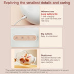 Abdominal Massager with Heat, Natural Stone Deep Kneading Belly Massager for Pain Relief & Relaxation, Portable Abdominal Massage Device for Women Self Care & Gift