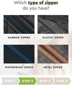 ZlideOn Zipper Pull Replacement - Silver, Normal (L) - Instant Zipper Replacement Slider for Metal Zippers (Multiple Sizes Available)
