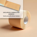 JLB Kinesiology Tape – 2 Rolls (16ft Each) – Strong Adhesion, Waterproof & Sweatproof – Latex-Free Sports Tape for Pain Relief, Muscle Support & Recovery – Physical Therapy & Athletic Tape (Beige)