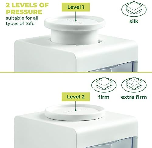 TofuBud Tofu Press - Presser for Firm or Extra Firm Tofu - Dishwasher Safe with Water Drainer - Made from Durable Sustainable Materials - Perfect for Vegan Cooking - Healthy Recipes Cookbook Included