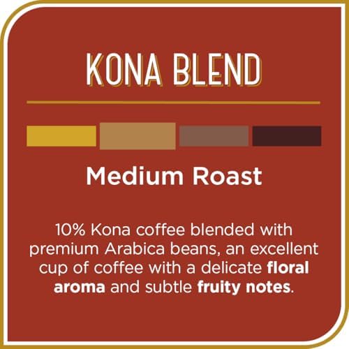 Don Francisco's Kona Blend Ground Coffee, Medium Roast – 100% Arabica Coffee, 18 oz Bag