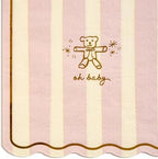 40 Ct 5" Premium Baby Shower Cocktail Napkins – Gold Foil Paper Beverage Napkins for Baby Showers, Parties, and Celebrations – Partyware by Emergency Confetti