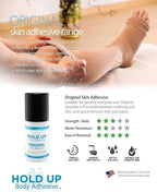 Original Roll-On – Body Glue for Dancers, Skin Adhesive for Compression Stockings, Sock Glue for Costumes, Lingerie, Cosplay, Fashion & Support Wear – 2 oz Bottle (2)