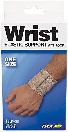Wrist Support Wrap- Elastic Support with Loop- Wrist Brace for Carpal Tunnel, Arthritis, Tendonitis, Exercise, Weight Lifting, Calisthenics and More- One Size
