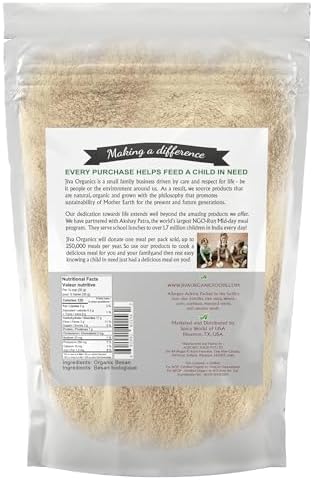 Jiva Organics Organic Chickpea Flour, Besan 2 Pound - Non-GMO, Gram Flour Fine - Vacuum Packed