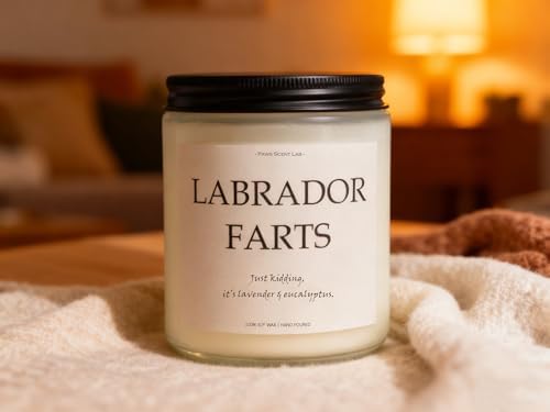 Labrador Retriever Gifts, Labrador Gifts for Women, Dog Mom Gift for Women - Lavender & Eucalyptus, Crafted by Natural Soy Wax & Natural Essential Oils, 7OZ