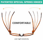 Eyekepper 6 Pack Metalless Reading Glasses - Screwless Spring Hinges, Large Frame Readers for Women and Men +0.50