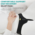 Tenbon Hernia Belt for Men and Women Hernia Support Truss for Inguinal Groin Left or Right Side Adjustable Waist Strap, Surgery Men’s Inguinal Brace for Pain Relief Recovery (Small)