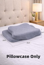Eucoz Cotton Pillowcase for Cervical Pillow, Healthy Breathable & Soft Pillow Cover for Memory Foam Ergonomic Neck Support Pillow