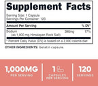 Type Zero Himalayan Rock Salt Capsules (120 Capsules) (1000mg per Serving)