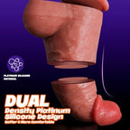 3.15'' Diameter Realistic Huge Thick Dildo Sex Toys, Skin-Like Giant Big Dual Density Platinum Silicone Dildos with Strong Suction Cup for Hands-Free, G-spot Anal & Vagina Stimulation for Women Men