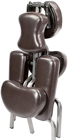 Master Massage Bedford Massage Chair Full Body Portable- Lightweight Chair with Carrying Case-Tattoo Chair Height Adjustable Folding Chair Face Cradle Salon Chair SPA (Coffee)