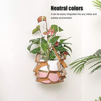 2PCS Plant Hanger, Hanging Plant Basket PU Leather Flower Pot Holder Plant Display Rack Hanging Planter for Indoor Outdoor