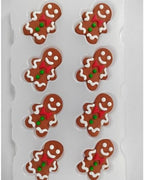 Edible Christmas Sprinkles for Cake Decorating, Edible Gingerbread Man Cupcake Toppers for Cake, Cookies, Cupcakes, Baking, Ice Cream Desserts Supplies