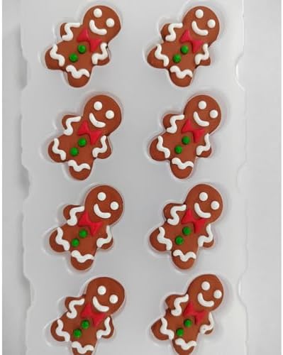 Edible Christmas Sprinkles for Cake Decorating, Edible Gingerbread Man Cupcake Toppers for Cake, Cookies, Cupcakes, Baking, Ice Cream Desserts Supplies