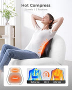 Boriwat Back Massager with Heat, 3D Kneading Massage Pillow for Back, Neck, Shoulder, Leg Pain Relief Deep Tissue, Gifts for Women Men Mom Dad