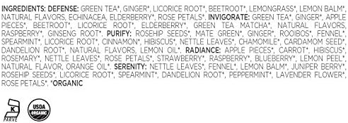 Tea Forte Single Steeps Loose Leaf Tea Sampler, Assorted Variety Tea Box, 15 Single Serve Pouches, Wellbeing Tea