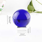 Blue K9 Crystal Ball with Stand, 2 Inch, Modern Home Decor, Photography, Meditation, Easter Gift