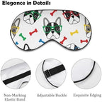 Cute French Bulldog Dog Sleeping Mask Sleep Eye Mask Blindfold with Adjustable Strap Soft Eye Mask Sleep for Blocking Out Lights