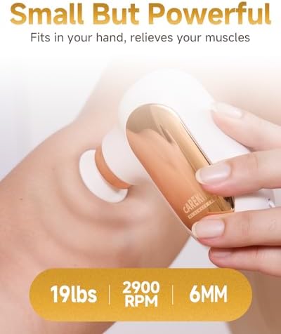 Mini Massage Gun Travel Size, Powerful Small Massage Gun Deep Tissue for Pain Relief, Muscle Massager for Neck Shoulder Thigh Scalp Quiet Pocket Massager, FSA-HSA Eligible