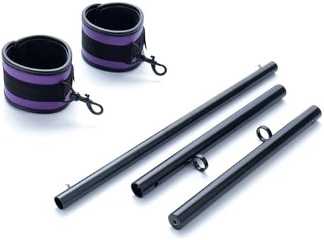 Heavy Duty Stainless Steel Expandable Spreader Bar with 2pcs Adjustable Straps, Yoga Pilate Bar for Bedroom, Home Exercise Sports Training Fitness Gear