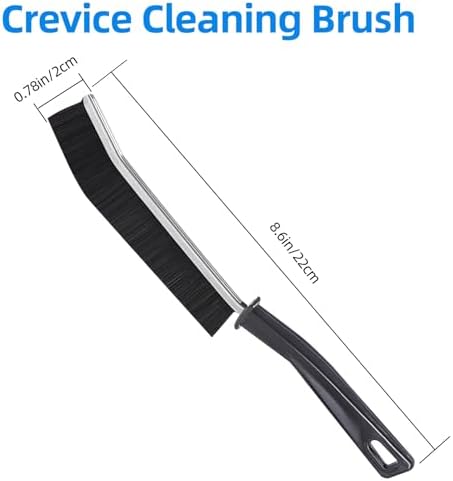 3 Pack Crevice Cleaning Brush with Handle,Hard Bristle Crevice Cleaning Tool,Baseboard Cleaner,Gap Cleaning Tools,Grout Scrub Brush, House Cleaning Supplie for Bathroom,Kitchen