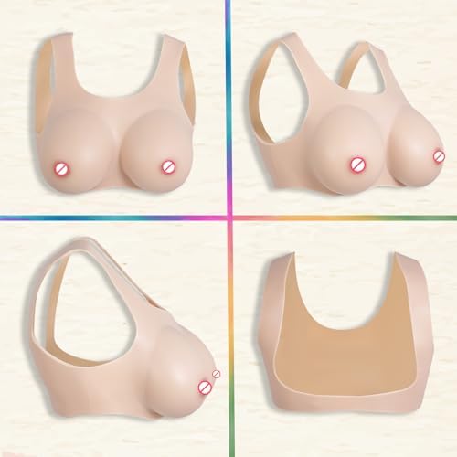 Silicone Breastplate Fake Boobs Backless Breast Forms For Crossdresser Drag Queen Breasts Enhancers Forms