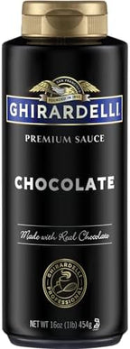 Ghirardelli Chocolate Sauce, Black Label 16oz Squeeze Bottle (Pack of 2)