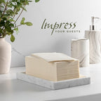Cream Linen-Feel Dinner Paper Napkins, For Dinners Parties Hand Towels and Catering Supplies, Disposable and Fully Biodegradable Airlaid Napkins, 1/8 Folded 60 Pack