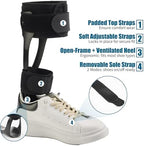 AFO Drop Foot Brace, Drop Foot Stabilizer, AFO Support for Walking, Lightweight, Trimmable, Polyethylene, fits Most Shoes Easily (Right, Large)